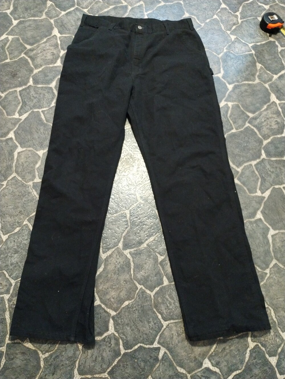 Carhartt B11,black union made canvas carpenter work pants 36 " x 34 " VINTAGE